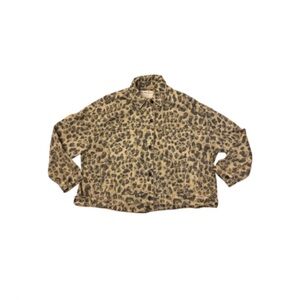 Leopard Print Denim Jacket